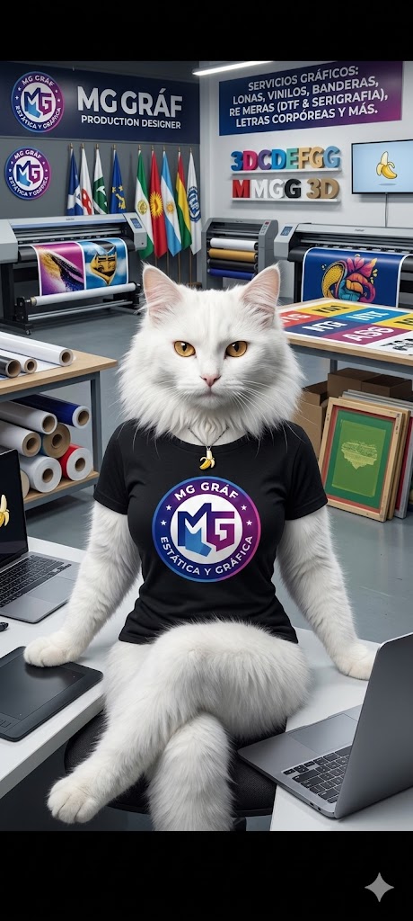 Gatita Luna, mascota de MG Graf